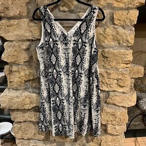 Snake Print Shift Dress